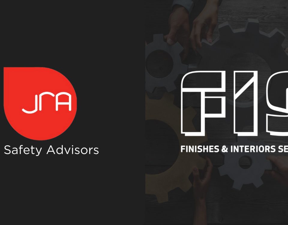 JRA Fire Safety Advisors logo with sector FIS Finishes & Interiors.